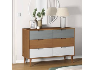 Commode 1 tiroir(s) <strong></strong> <strong></strong> coloris marron largeur 113 cm