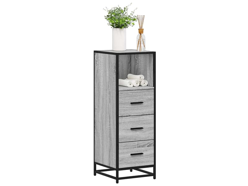  Armoire de salle de bain, cabinet de salle de bain sonoma gris 35x37,5x100 cm cf65128  - Conforama B