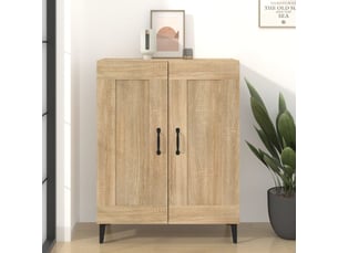 Buffet cuisine, meuble de rangement, commode chêne sonoma 69,5x34x90 cm bois d'ingénierie shl1612