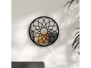 Miroir rond(e) à fixer coloris noir <strong></strong>  <strong></strong> - 40 cm x 40 cm