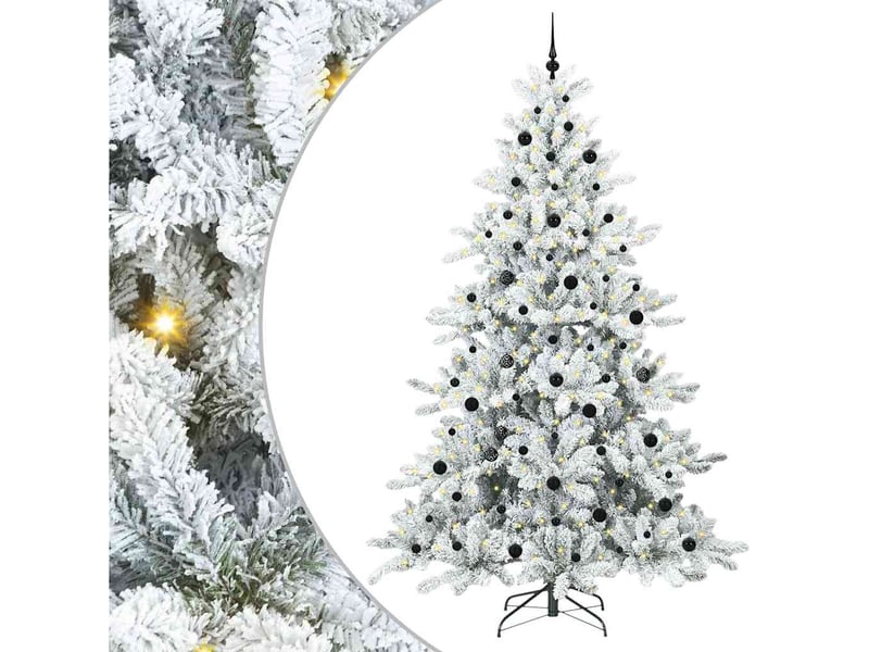  Sapin de noël, arbre de noël artificiel à branches articulées blanc 240 cm cf61074  - Conforama A