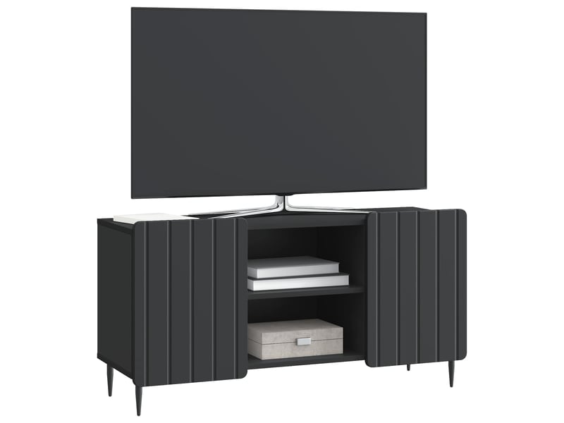  Meuble tv - banc tv - meuble de rangement 102 x 34,5 x 52 cm noir bois d'ingénierie  - Conforama C