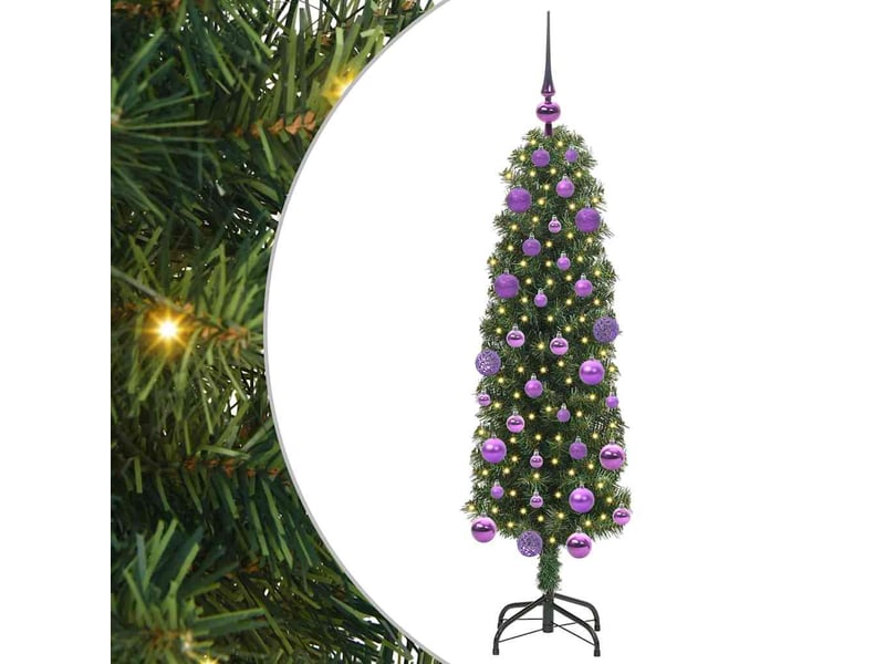  Sapin de noël artificiel, arbre de noël vert 120 cm pvc et acier et plastique shl9642  - Conforama A