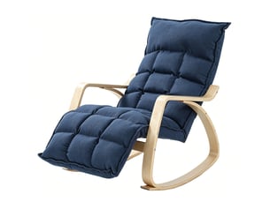 Fauteuil à bascule, fauteuil à bascule avec dossier haut, bleu foncé