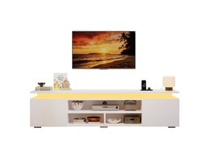 Meuble tv coloris blanc 180 cm <strong>MODFU</strong> <strong></strong>