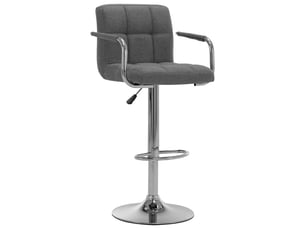 Tabouret de bar, chaise de bar gris clair tissu shl88819