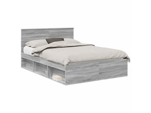 Lit 2 places 135x190 cm coloris gris