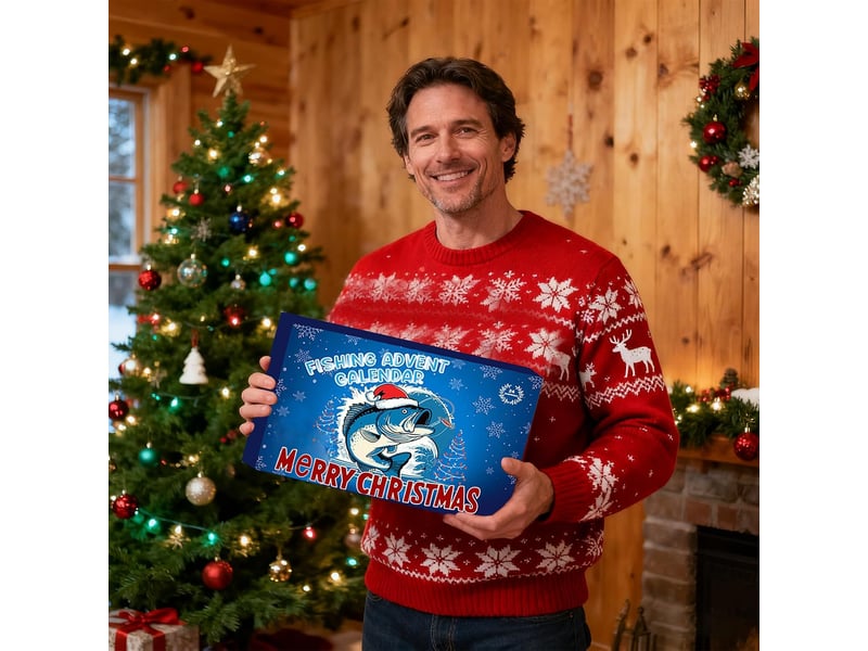  Calendrier de l’avent pêche 2026, 24 jours d’accessoires de pêche avec support de canne, cadeau de noël pour homme  - Conforama E