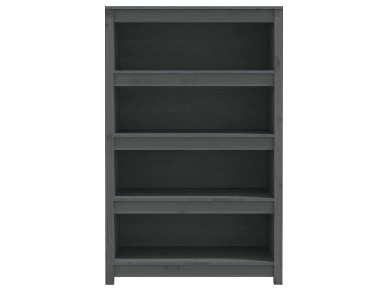  Bibliothèque, meuble de rangement salon gris 80x35x126 cm bois de pin massif  - Conforama D