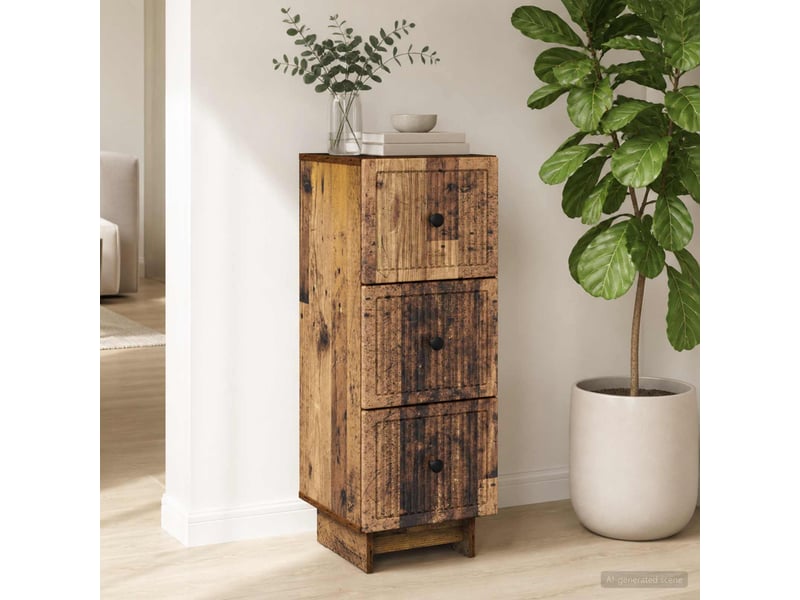  Armoire de rangement bureau, armoire à tiroirs bois ancien 33 x 34,5 x 90 cm shl5212  - Conforama B