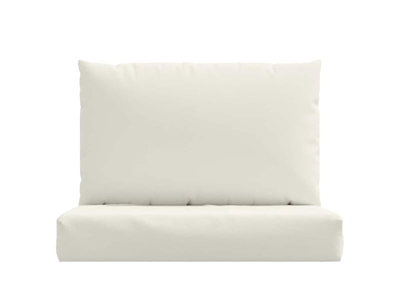  Lot de 2 coussins de palette, coussins de canapé crème mélangé tissu cf59519  - Conforama D