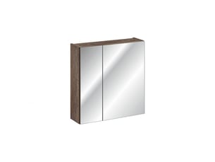 Ensemble salle de bain double vasques 140 cm + 5 éléments - rosario oak