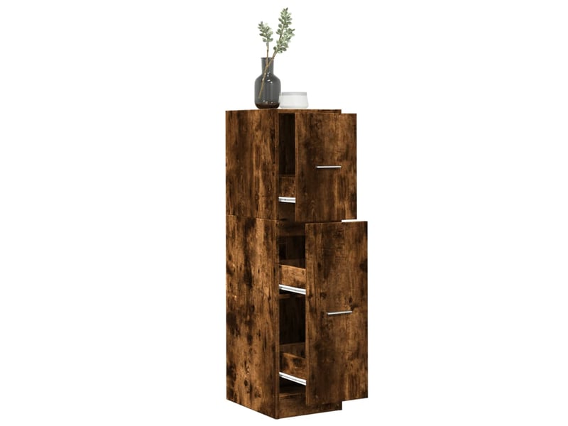  Meuble de rangement, armoire d'apothicaire chêne fumé 30x41x118 cm bois d'ingénierie  - Conforama B