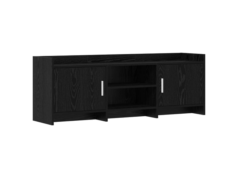  Meuble tv - banc tv - meuble de rangement 130 x 33 x 47 cm chêne noir bois d'ingénierie  - Conforama A