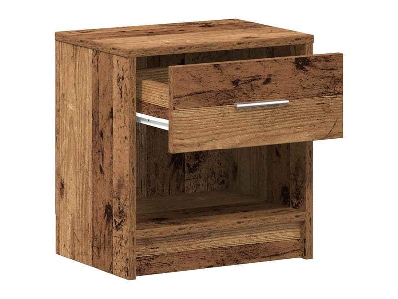  Table de chevet - cabinet de chevet - table de nuit avec tiroir en bois ancien 39x28x41 cm  - Conforama D
