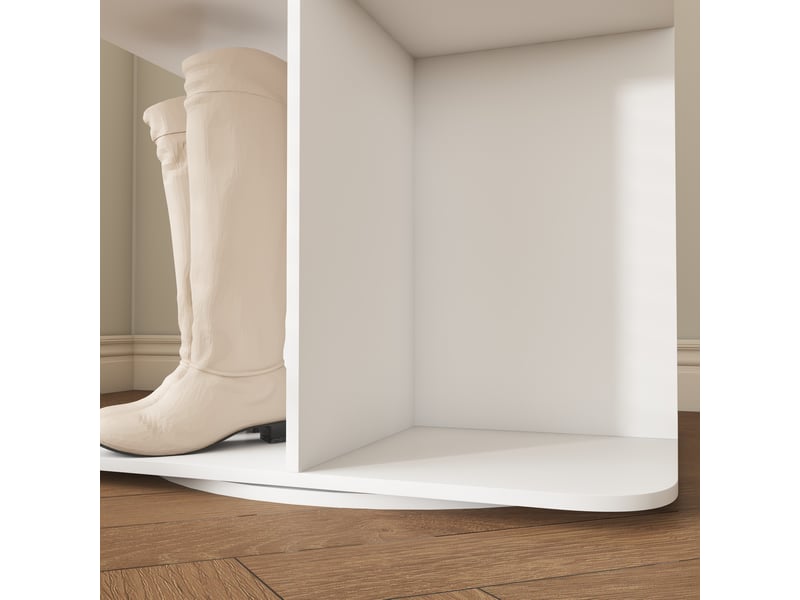  Range-chaussures rotatif 60x60x184 cm 7 niveaux blanc  - Conforama D