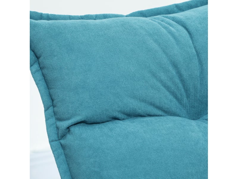  Fauteuil de sol 62x70x95 cm dossier réglable métal bleu  - Conforama C