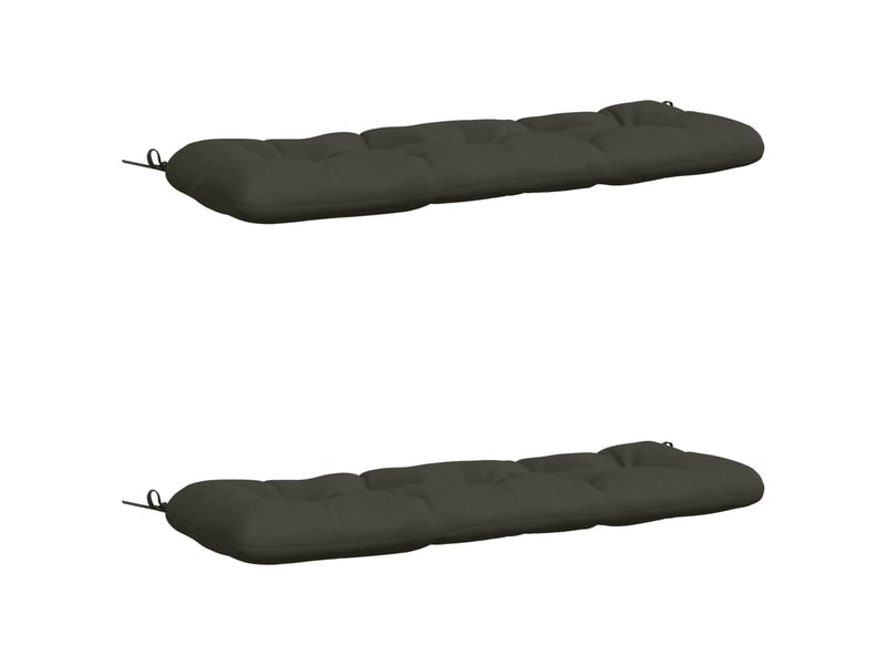  Lot de 2 coussins de banc, coussins d'assise vianen 100 % polyester anthracite cf57630  - Conforama A