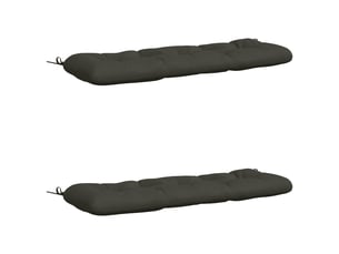 Lot de 2 coussins de banc, coussins d'assise vianen 100 % polyester anthracite cf57630
