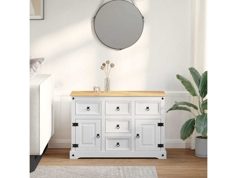  Coffre de rangement, boîte de rangement corona blanc 112x40x75 cm pin massif  - Conforama B