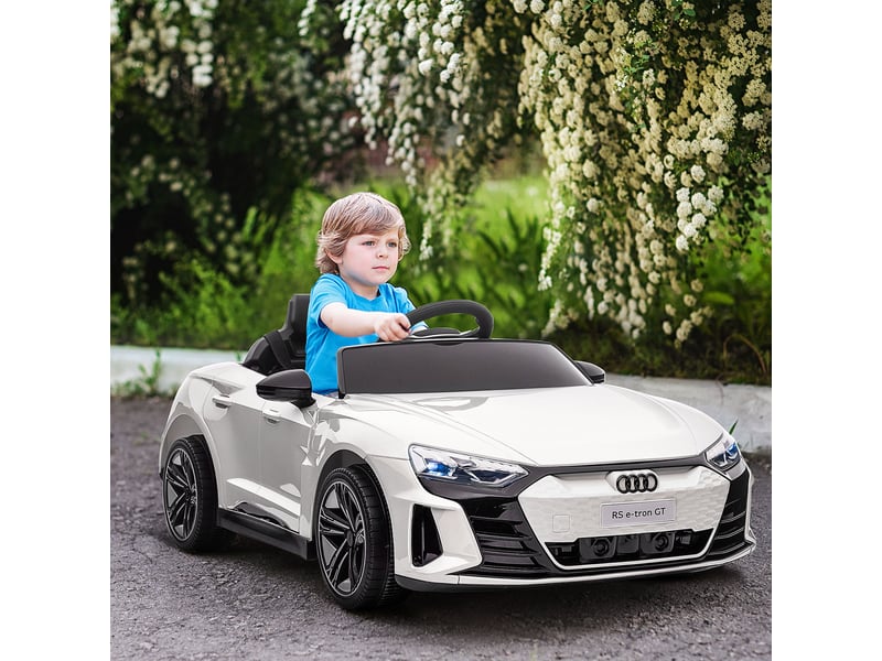  Voiture électrique enfant audi rs e-tron gt, 12 v, vitesse max. 5 kmh, télécommande parentale, effets lumineux et sonores  - Conforama C