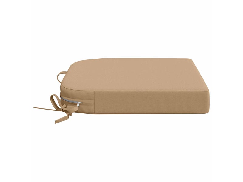 Lot de 4 coussins de siège, coussins d'assise soest 100 % polyester sable cf60802 - Conforama D