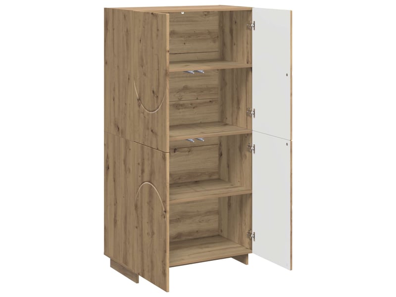  Buffet haut, buffet de rangement chêne artisanal 79x41x151 cm bois d'ingénierie  - Conforama C