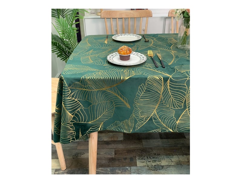  Nappe toile cirée nappe à  motif de feuilles botanique toile cirée rectangulaire 140x220cm  - Conforama C