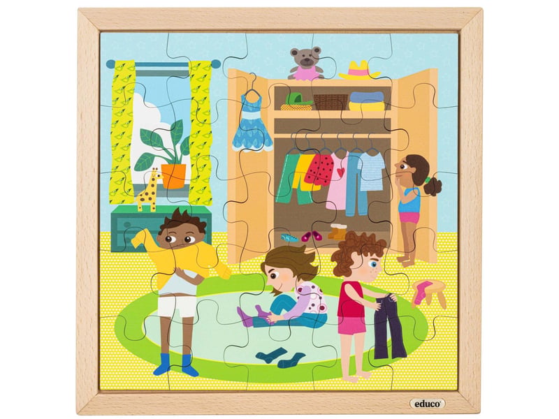  Educo routine quotidienne - shabiller  25 pièces de puzzle 8719924062668 - Conforama A