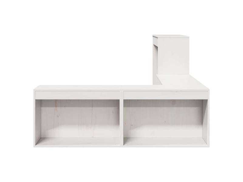  Table de chevet - cabinet de chevet - table de nuit avec bureau blanc bois de pin massif  - Conforama D
