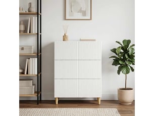 Armoire à tiroirs, rangement bureau blanc 66 x 34,5 x 90 cm bois d'ingénierie shl4970