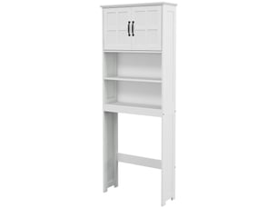 Meuble wc dessus de toilette armoire de rangement de salle de bain avec niches placard à double porte réglable étagère
