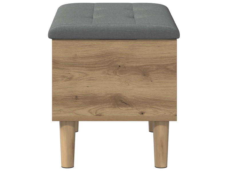  Banc chambre, banc de rangement avec coussin chêne artisanal 62x42x46 cm  - Conforama E