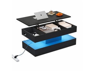 Table basse rectangulaire coloris noir   - 50 cmx100 cm