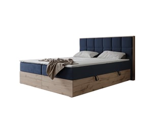 Lit coffre 180x200 cm <strong>IDOHOME</strong>  <strong>LAVIO II</strong> coloris bleu