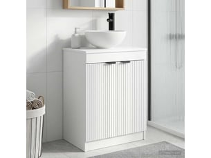 Meuble de salle de bain avec évier blanc 54x35x83 cm shl6876