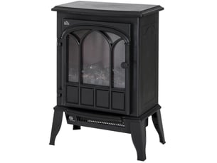 Cheminée électrique 39x23x56,5 cm led réglable métal noire