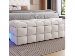 Banquette lit convertible couchage Occasionnel OKWISH beige