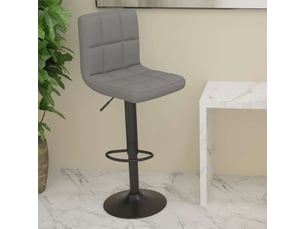 Tabouret de bar, chaise de bar gris clair tissu shl29971