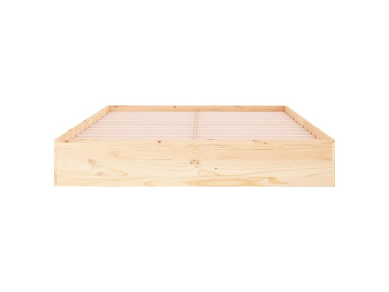  Lit double- lit adulte -  cadre de lit sans matelas bois massif 135x190 cm  - Conforama D