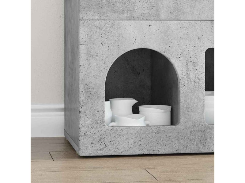  Buffet - bahut - meuble de rangement elst gris béton 80,5 x 35 x 59 cm bois d'ingénierie  - Conforama E