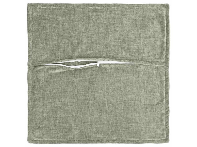 Lot de 6 housses de coussin houten vert 35 x 35 cm tissu chenille cf49872 - Conforama D