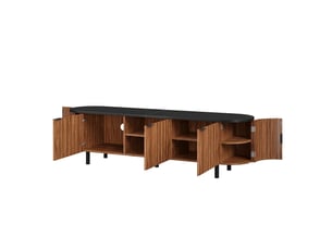 Meuble tv coloris bois foncé 170 cm   