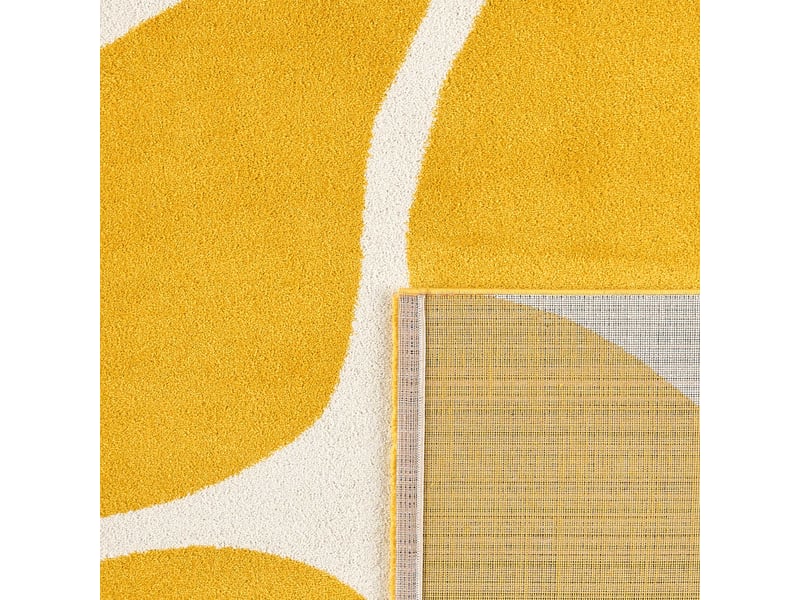 Tapis style vintage année 70 - groovy - jaune  - Conforama C