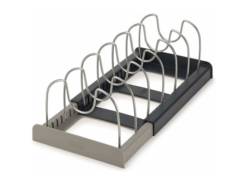  Porte-casseroles - porte-casseroles support en rangement cuisine - avec 7 compartiments réglables parfaite - pour les ustensiles de cuisines poêles  - Conforama B