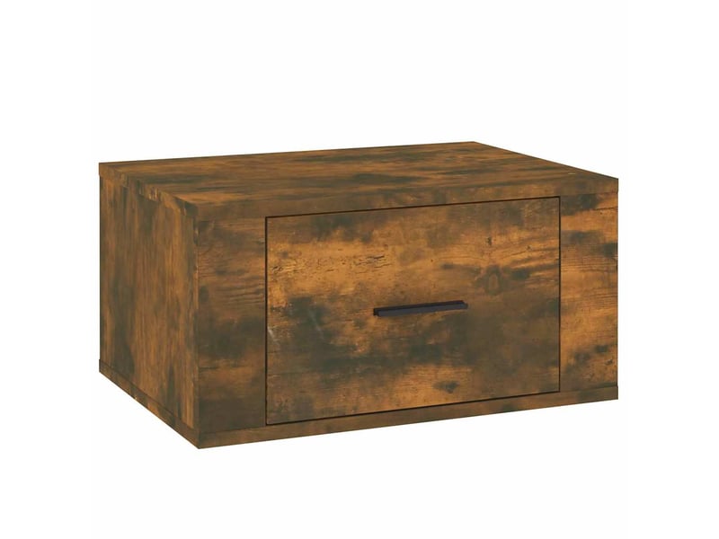  Table de chevet - cabinet de chevet - table de nuit murale chêne fumé 50x36x25 cm  - Conforama A