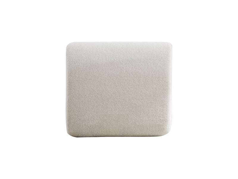  Canapé modulable chenille ivoire 79x177x71 cm - canapé de salon avec rangement intégré et design contemporain  - Conforama D