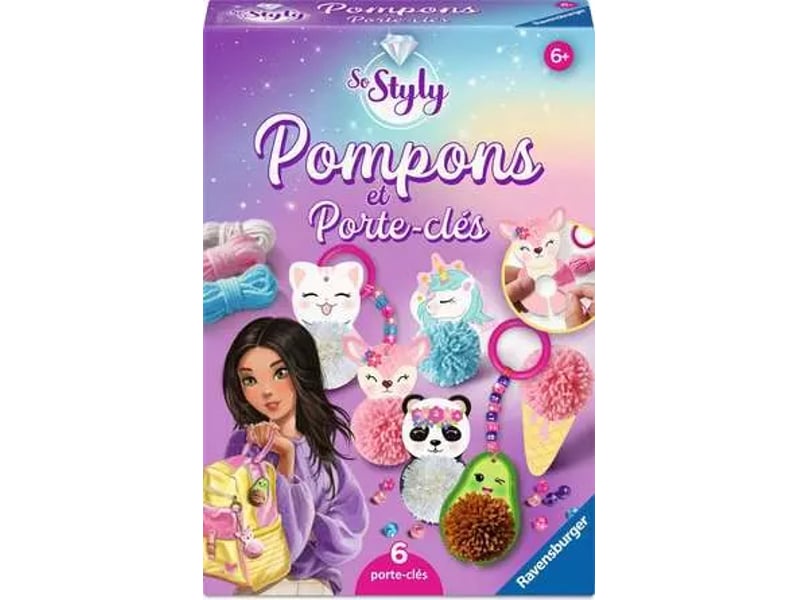 So styly - porte-clés pompons kawai 12028013 - Conforama A