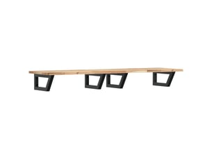 Étagère de vasque | étagère murale acier et bois massif d'acacia shl8117