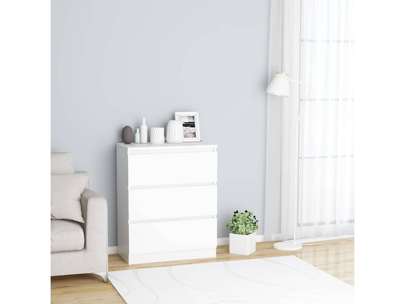  Buffet - bahut - meuble de rangement blanc 60x35x76 cm bois d'ingénierie  - Conforama C